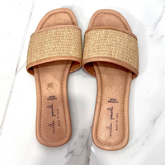 Mila Paoli Beige Flats with Woven Texture 8 - Picture 5 of 6